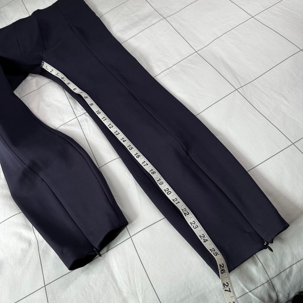 Good American Pants Womens 0 Navy Blue Ponte Knit Boss Stretch High Rise Skinny - Picture 12 of 13